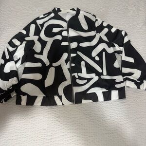 Black and White Abstract Women's Jacket worn once.